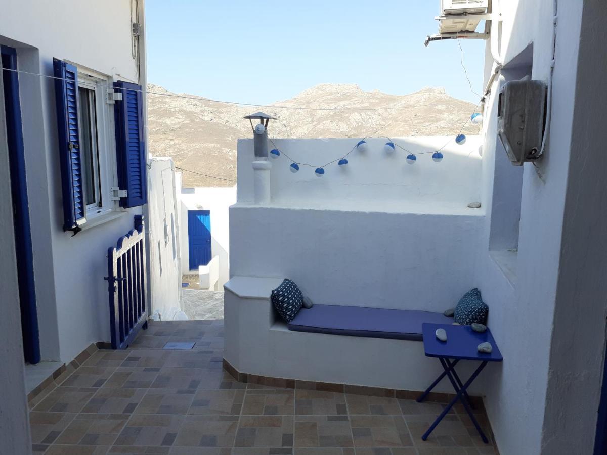 Cycladic House White And Blue In Kato Chora Villa Serifos Town Екстериор снимка